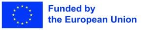 Logo EU and lettering saying Funded by the European Union