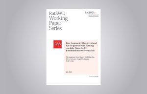 Cover of the paper from the Working Papers series of the German Data Forum (RatSWD)