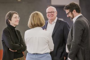 Federal Minister for Digital Transformation and Government Modernisation, Dr. Karsten Wildberger visits the Network of Institutes for Digitalisation Research (NIfD) on November 3, 2025, at the Weizenbaum Institute in Berlin. /// Photo: Mo Wüstenhagen
