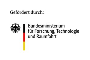Logo "Gefördert vom Bundesministerium für Forschung, Technologie und Raumfahrt"